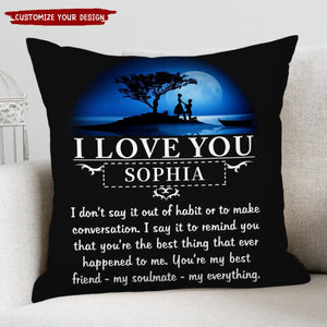 My Soulmate I Love You Personalized Pillow