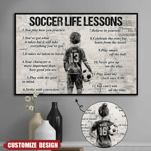 Personalized Soccer Poster For Kids-Gift For Young Soccer Fans