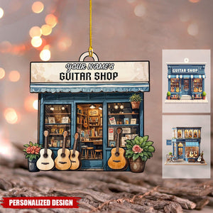 Personalized Guitar Shop Christmas Ornament-Gift For Guitar Lover-2024 New Release