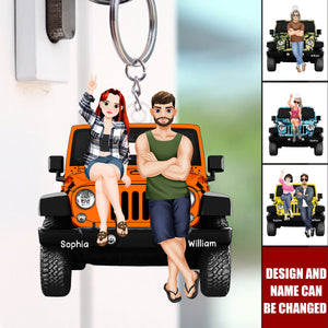 Off Road Couple Personalized Keychain, Anniversary Gift For Couple