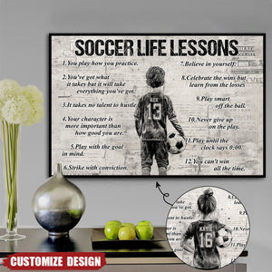 Personalized Soccer Poster For Kids-Gift For Young Soccer Fans