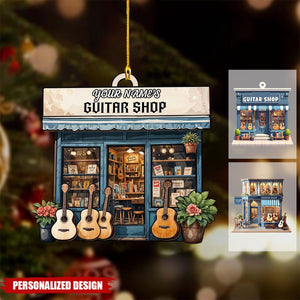 Personalized Guitar Shop Christmas Ornament-Gift For Guitar Lover-2024 New Release