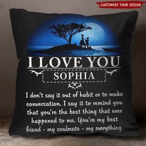 My Soulmate I Love You Personalized Pillow