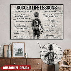 Personalized Soccer Poster For Kids -Gift For Young Soccer Fans