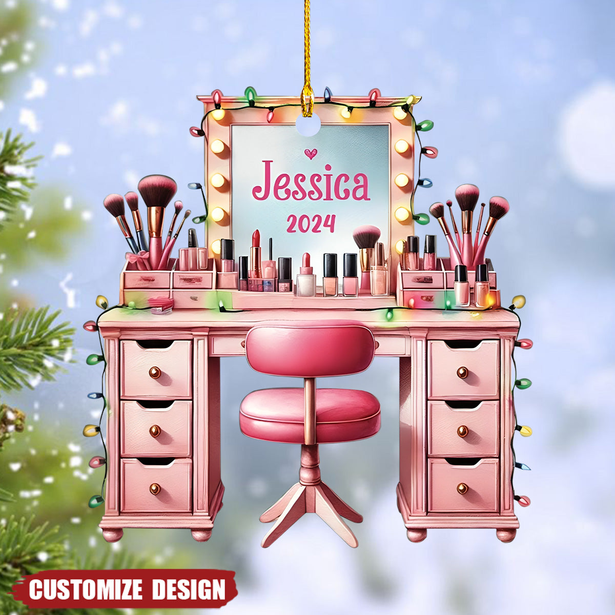 2024 New Release Personalized Set Makeup Ornament-Gift For Makeup Artist,Girls