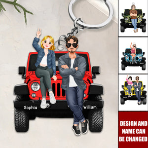 Off Road Couple Personalized Keychain, Anniversary Gift For Couple