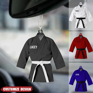 Personalized Karate Uniform Car Ornament