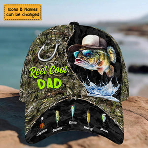 Personalized Fishing Reel Cool Grandpa/Dad Cap-Gift For Fishing Lovers