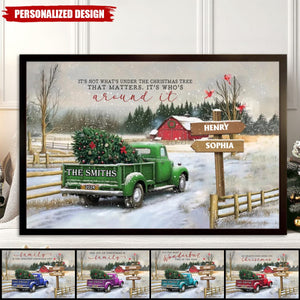 Personalized Family Farm Christmas Truck Poster-Gifts For Truck Lover-2024 New Release