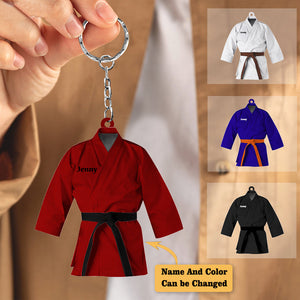 Personalized Karate Uniform Acrylic Keychain