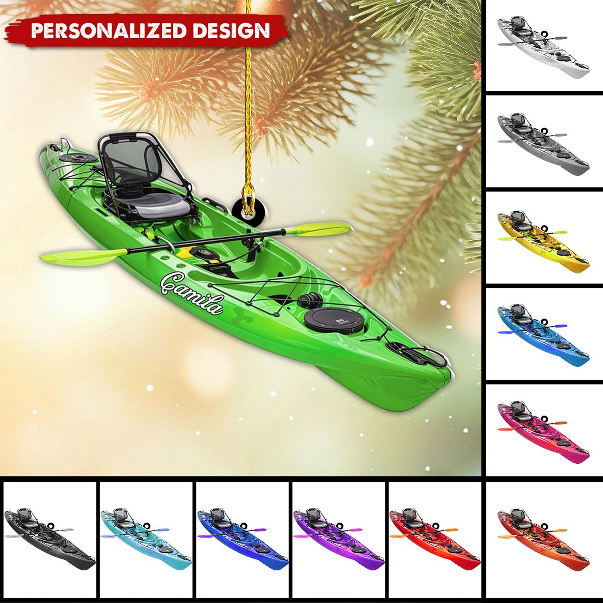 2024 New Release Personalized Kayak Ornament-Gifts For Water Sports Enthusiasts