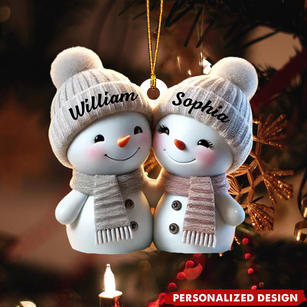 Snowman Couple-Personalized Ornament-Gift For Couples-2024 New Release