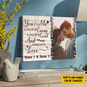 You and Me A Little Bit Crazy Personalized Anniversary Poster