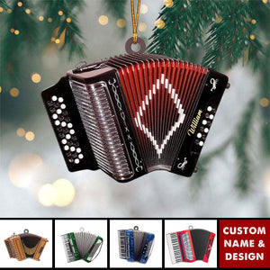 2024 New Release Personalized Accordion Christmas Ornament-Gifts Music Teacher Gifts Orchestra Accordion