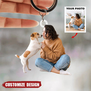 Personalized Pet/Dog/Cat Upload Photo Acrylic Keychain