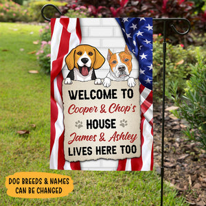 Welcome To The Dog House, Personalized Garden Flags, Decoration For Dog Lovers