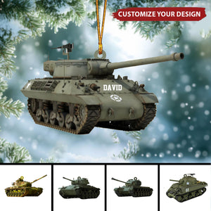 Personalized Tank Car Christmas Ornament Gift For Tank Lover - 2024 New Release