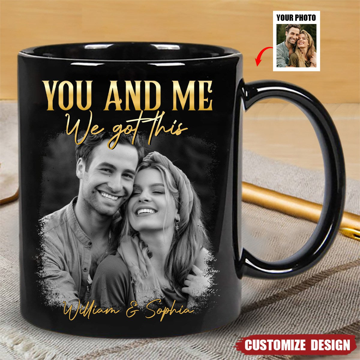 You & Me We Got This Vintage 90s - Personalized Photo Mug