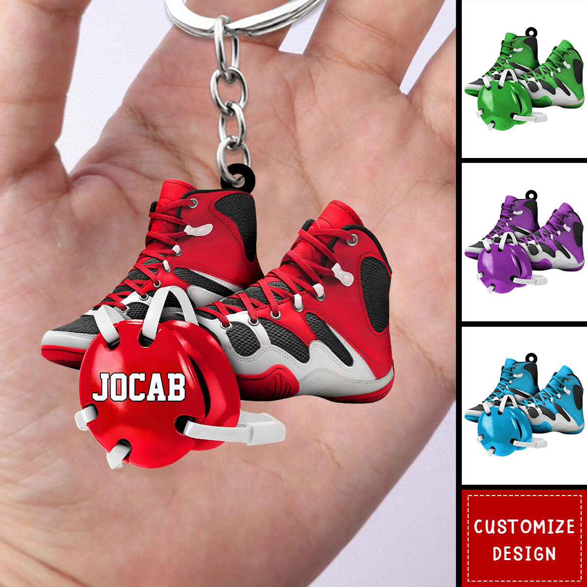 Personalized Wrestling Keychain-Gift For Wrestling Lovers