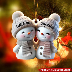 Snowman Couple-Personalized Ornament-Gift For Couples-2024 New Release