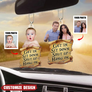 Get In Personalized Car Ornament - Gift For Family Or Friend