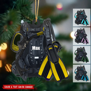 Personalized Scuba Diving Gear Christmas Ornament, Gift For Divers - 2024 New Release