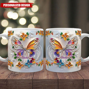 Stunning Butterfly-Personalized Butterfly Mug-Gift For Friends