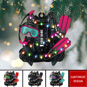 Personalized Scuba Diving Ornaments - Gift For Scuba Diver - 2024 New Release