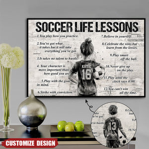 Personalized Soccer Poster For Kids-Gift For Young Soccer Fans