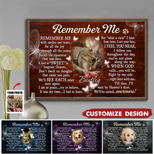 Remember Me - Personalized Dog Cat Memorial Poster