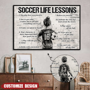 Personalized Soccer Poster For Kids-Gift For Young Soccer Fans