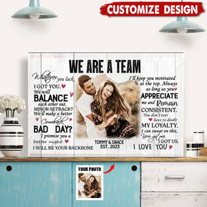 We Are A Team-Personalized Poster-Gift For Couples