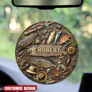 2024 New Release  – Personalized Fishing Life Christmas/Car Ornament, Christmas Gift For Fishing Lover