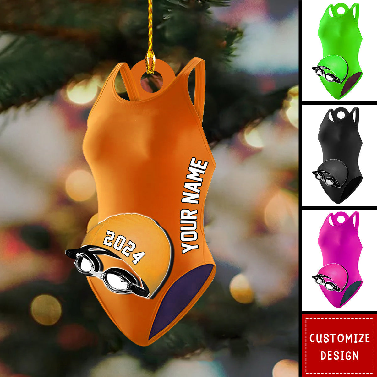 2024 New Release Personalized Swimmer Accessories Ornaments Gift For Swimmer