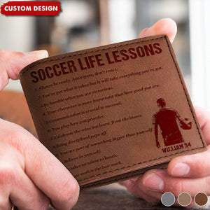 Personalized Soccer Leather Wallet - Gift Soccer Lovers