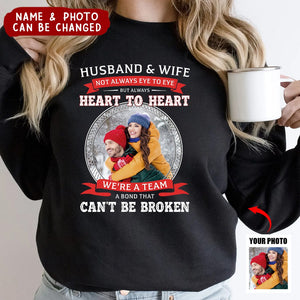 Husband And Wife Not Eye To Eye - Personalized Photo Shirt/Hoodie