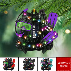 Personalized Scuba Diving Ornaments - Gift For Scuba Diver - 2024 New Release