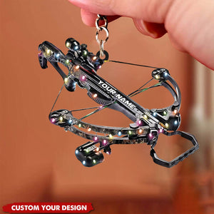 Personalized Crossbow Hunting Arrow Keychain