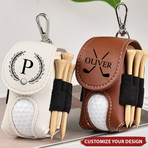 Personalized Multicolor Golf Ball Waist Bag, Golf Storage Pouch with 4 Golf Tees, Birthday/Christmas Gift for Golf Lovers/Players