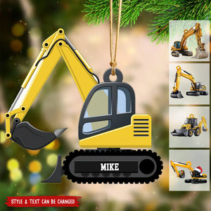 Personalized Excavator Heavy Equipment Christmas Ornament - 2024 New Release