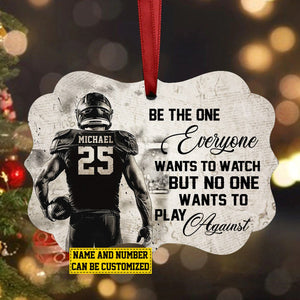 Be The One Everyone Wants To Watch Personalized Football Boy Christmas Ornament-Gift For Football Lovers-2024 New Release