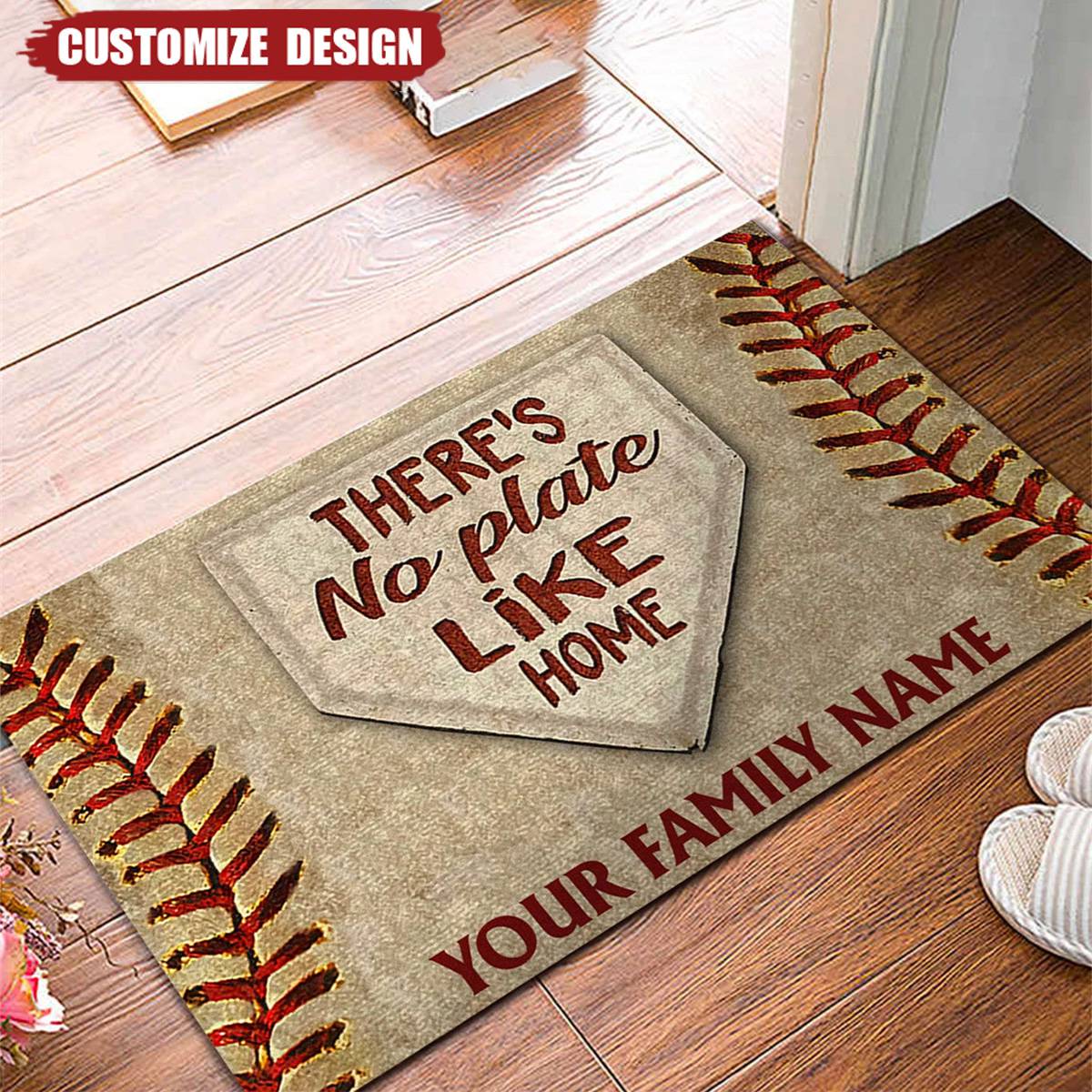 Personalized Baseball Doormat - Perfect Gift For Baseball Players