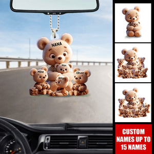 Grandma/ Mama Bear Personalized Acrylic Car Ornament