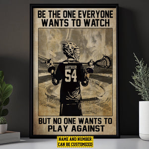 Personalized Lacrosse Boy Poster - Gift For Lacrosse Lovers