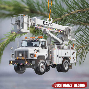 Personalized Lineman truck Ornament -Gift For Lineman - 2024 New Release