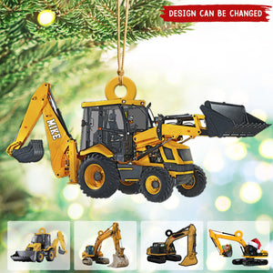 Personalized Excavator Heavy Equipment Christmas Ornament - 2024 New Release