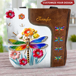 Stunning Hummingbird Dragonfly Butterfly - Personalized Gardening Tote Bag