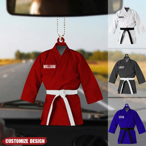 Personalized Karate Uniform Car Ornament