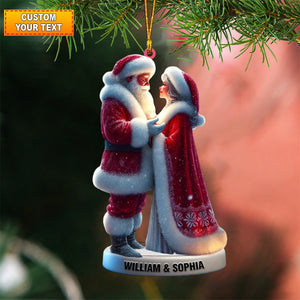 Personalized Santa and Mrs. Claus Christmas Ornament, Gift For couple - 2024 New Release