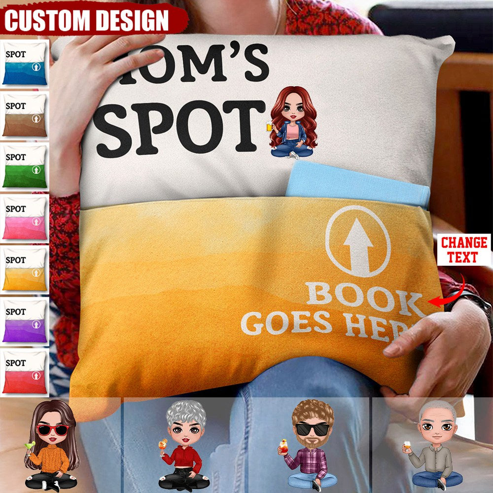 Dad Mom's Spot - Gift For Parents / Grandparents - Personalized Pocket Pillow